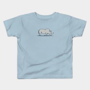Simple and Cute Rhinoceros - Wild Adventure Kids T-Shirt